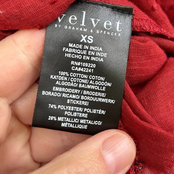 Velvet Raina Cotton Blouse, Size XS - Picture 9 of 10